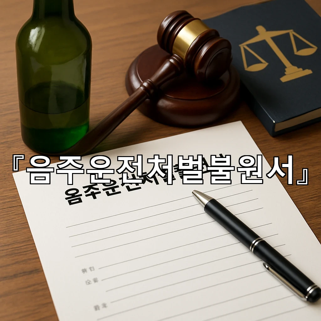 음주운전처벌불원서 제출 전 살펴야 할 핵심 흐름과 준비 순서