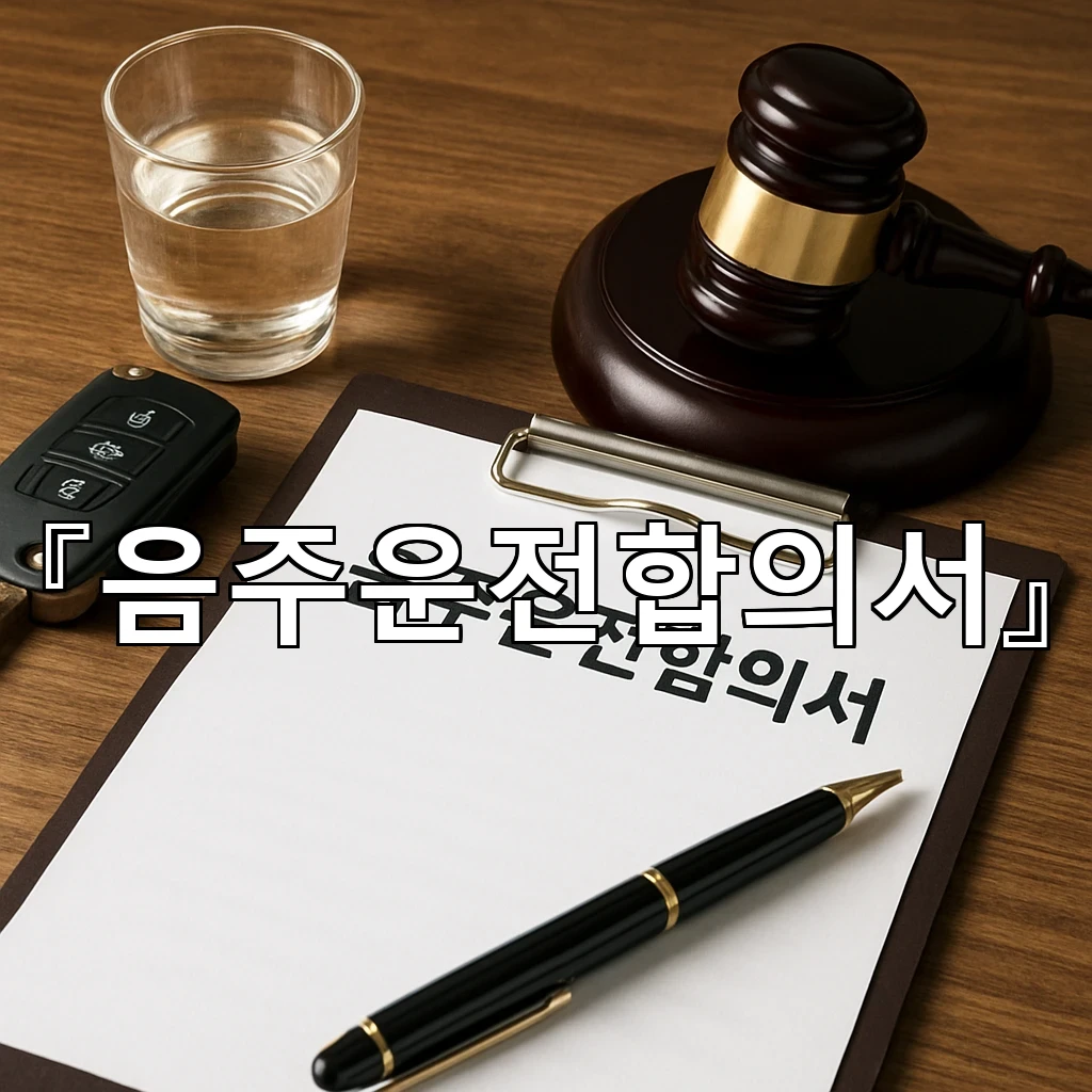 음주운전합의서 작성 전 놓치기 쉬운 핵심 흐름과 문장 정리