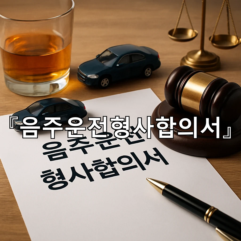 음주운전형사합의서 작성 전 생각해야 할 핵심 흐름과 문장 정리