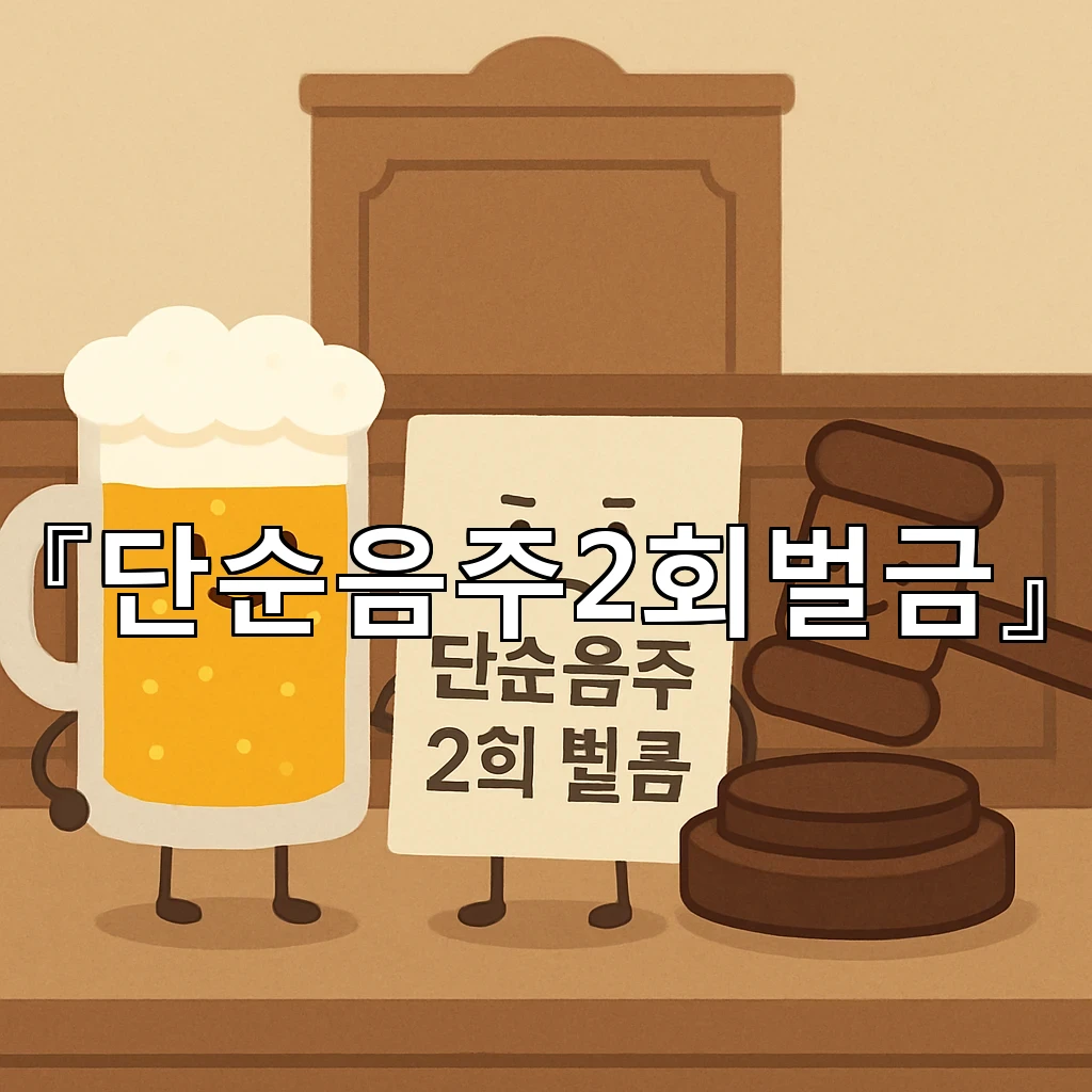 단순음주2회벌금 관련 문의가 늘어나는 이유와 실제 쟁점