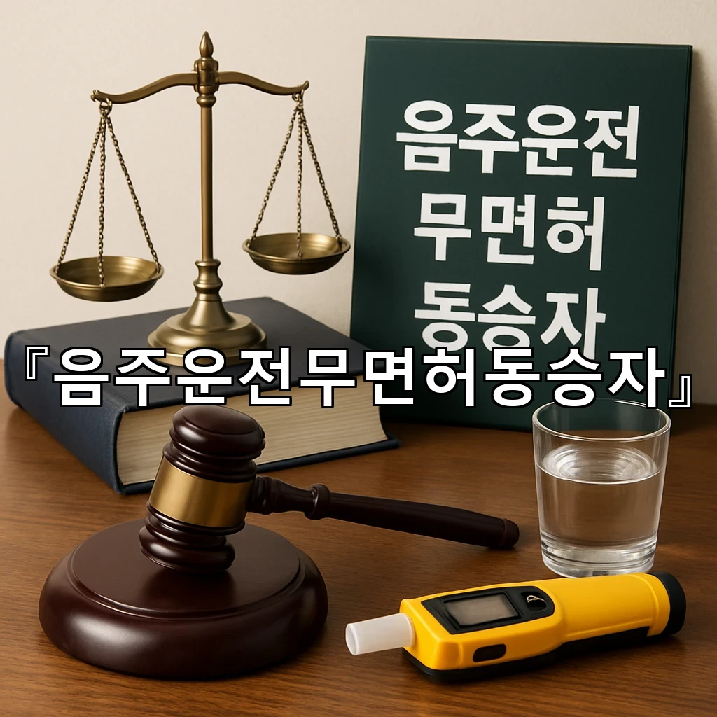 음주운전무면허동승자 책임을 가르는 판단 기준과 실제 쟁점 정리