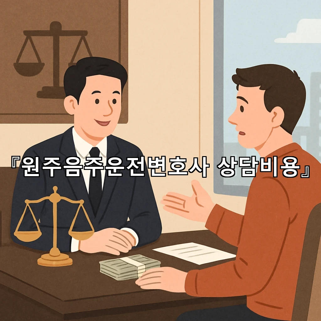 원주음주운전변호사상담비용 관련해 첫 상담에서 짚어볼 핵심 정리